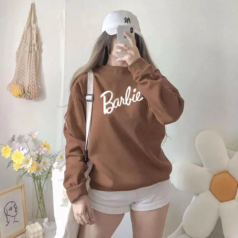 Barbie Print Pullover Sweatshirt 1