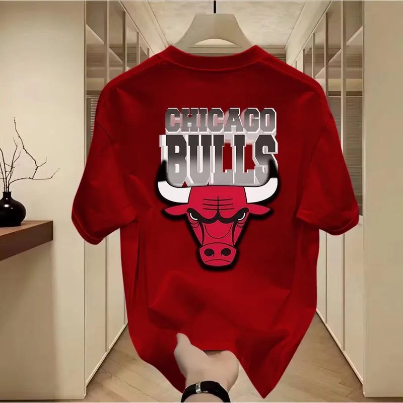 Bulls Vintage Basketball Cotton T-Shirt