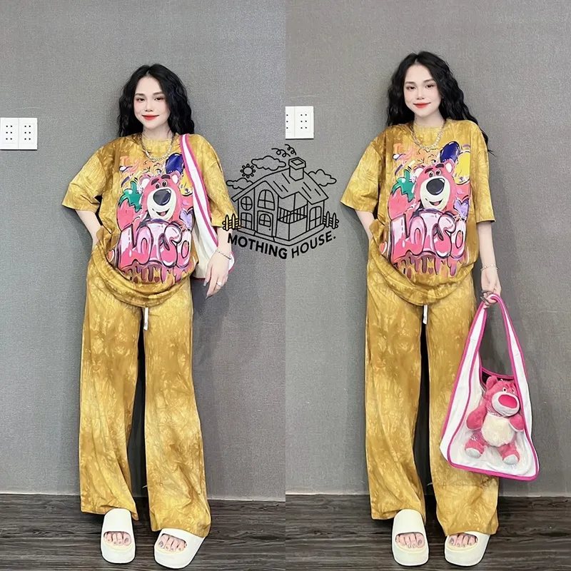 Casual Tie-Dye Print Set 1