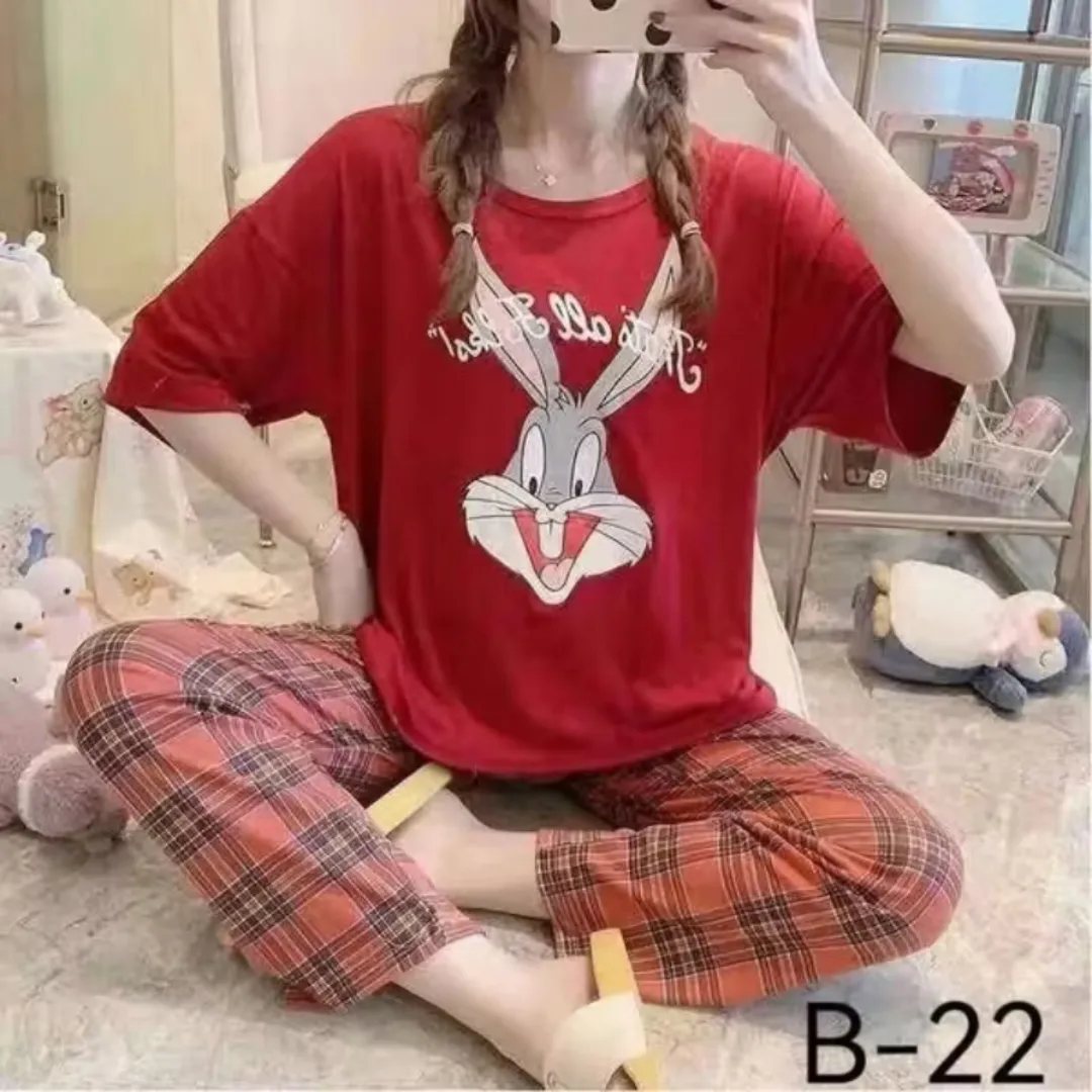 T-Shirt & Pajama Sleepwear Set (Plus Size) 1
