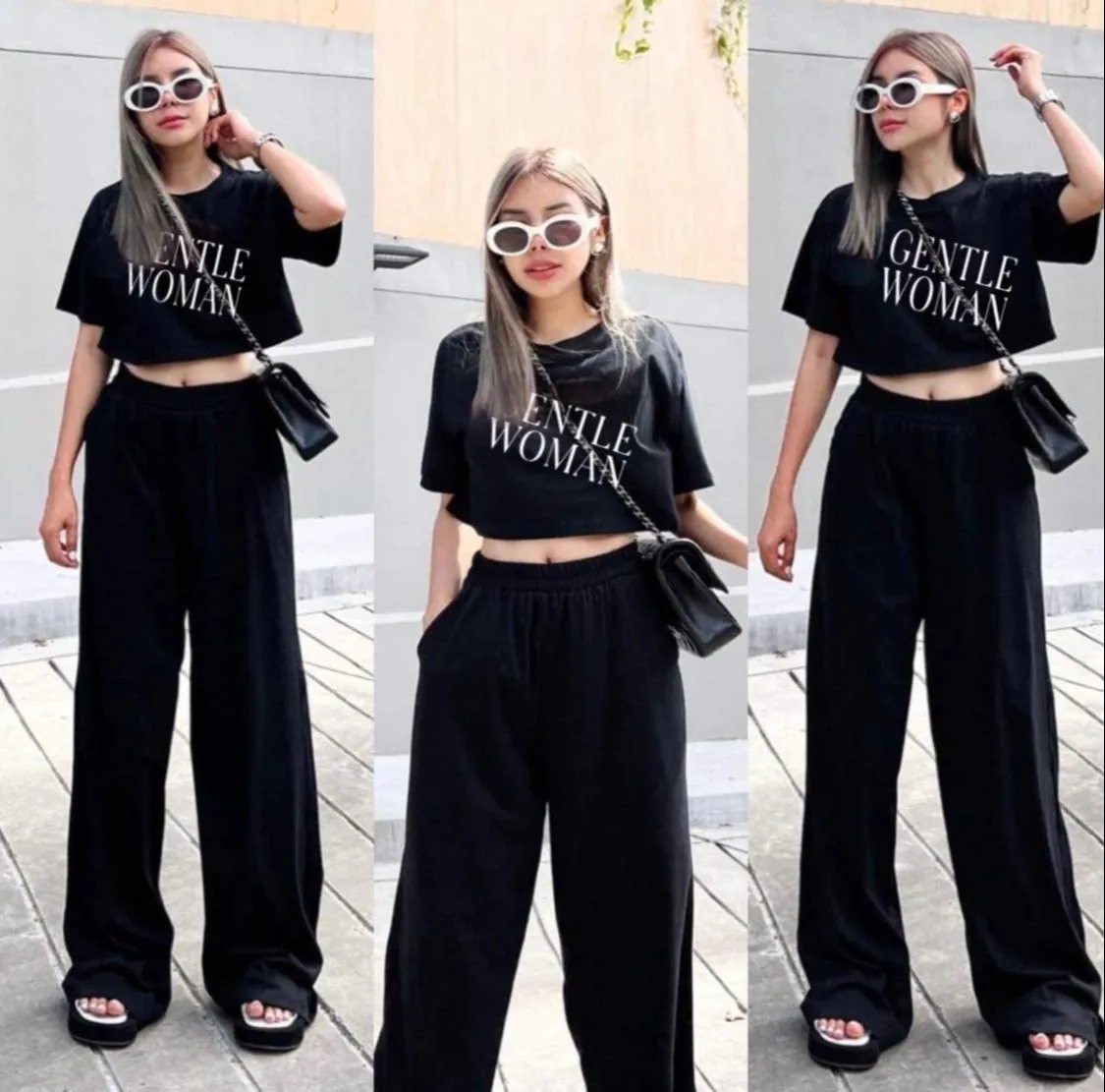 Wide-Leg Print Co-ord Set 1